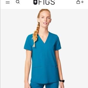Figs limited edition alps blue casma scrub top